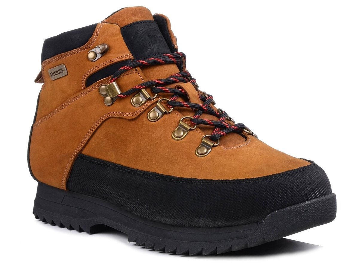 Buty męskie zimowe ocieplane trekkingowe skórzane American Club 92/23-45