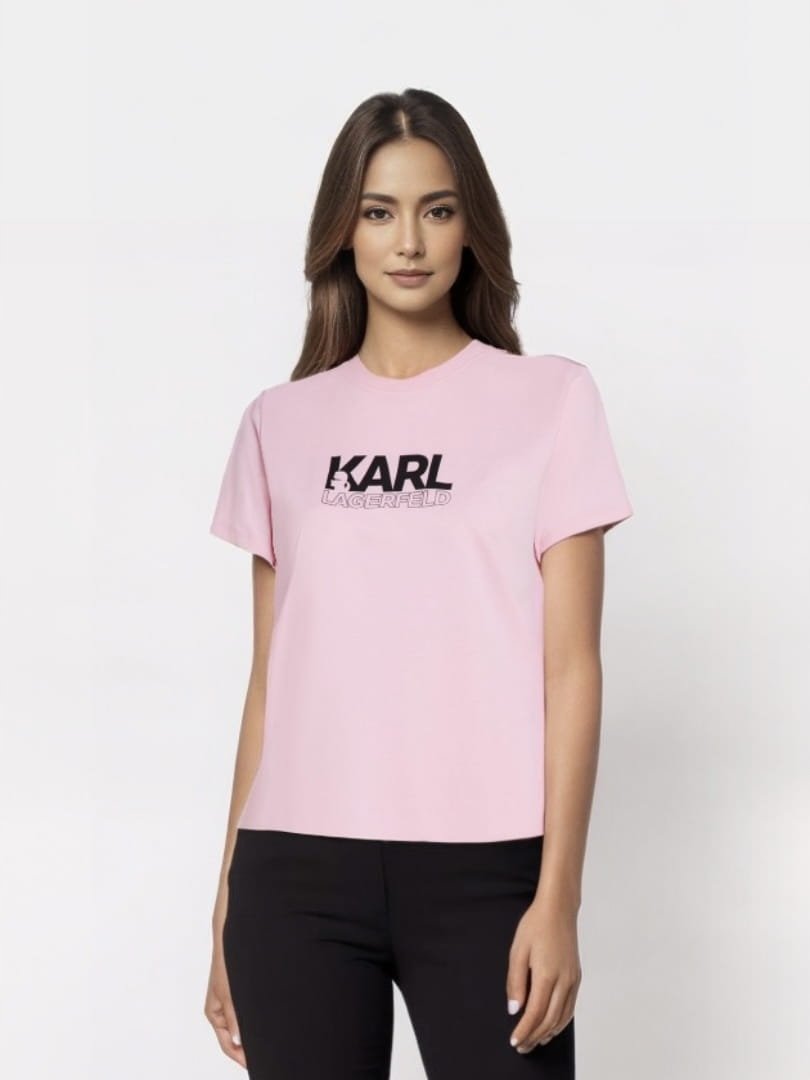 Karl Lagerfeld t-shirt lilac [rozmiar L]