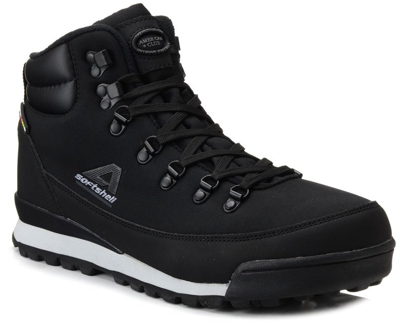 Buty męskie zimowe ocieplane trekkingowe czarne American Club WT 60/23-46