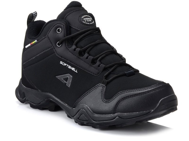 Buty trekkingowe męskie wysokie za kostkę granatowe American Club 63/23-46