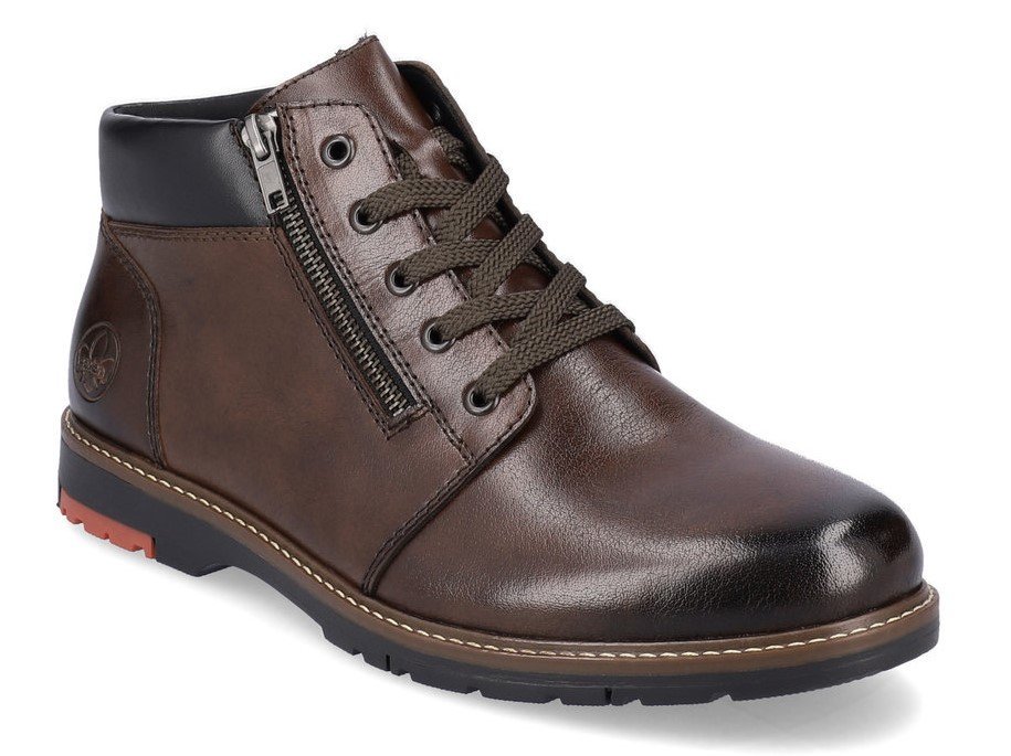 Buty męskie zimowe ocieplane wełną Rieker 10502-46