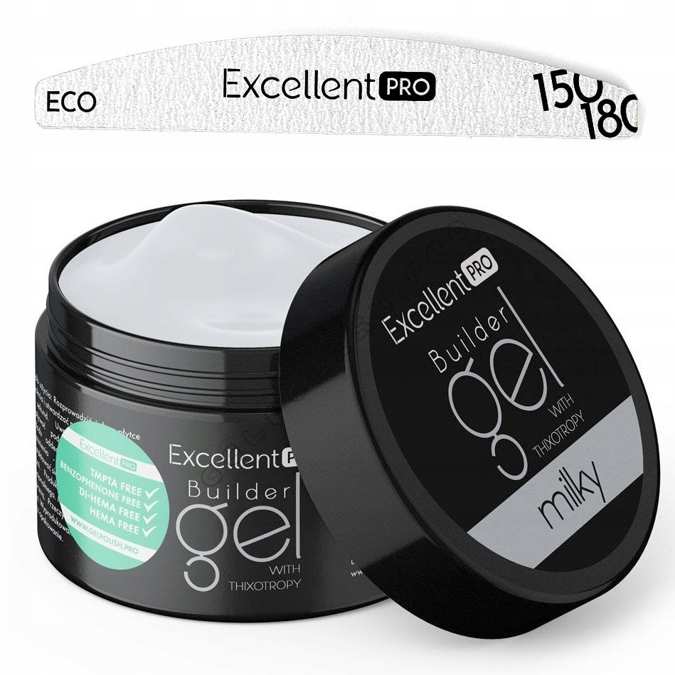 Żel jednofazowy MILKY mleczny Thixotropy EXCELLENT PRO 50g + PILNIK