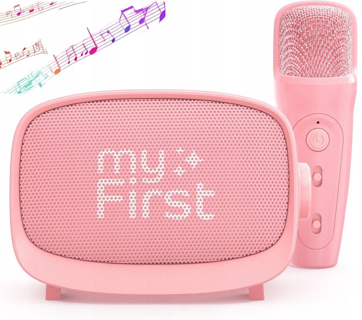 Głośnik Mikrofon Zestaw 2w1 Karaoke Na Bluetooth Aux Microsd Dla Dziecka / Myfirst Voice 2/ Różowy