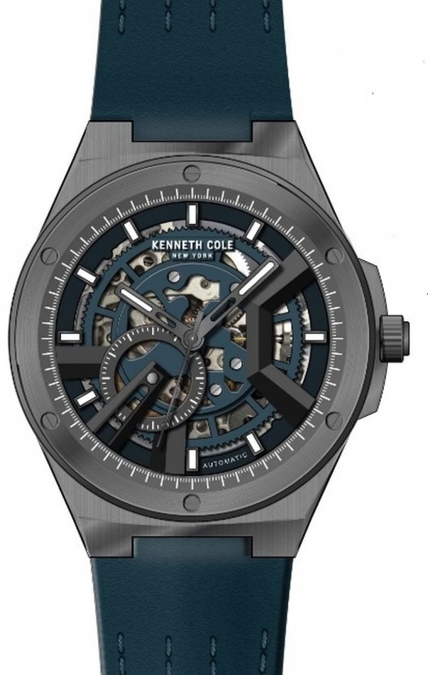 Zegarek męski KENNETH COLE KCWGX0064402 granatowy klasyczny skeleton