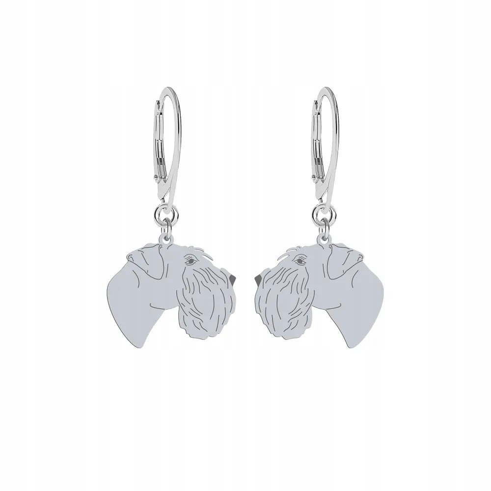 Kolczyki Srebrne z psem Sznaucer 925 Prezent Kobieta Biżuteria GRAWER