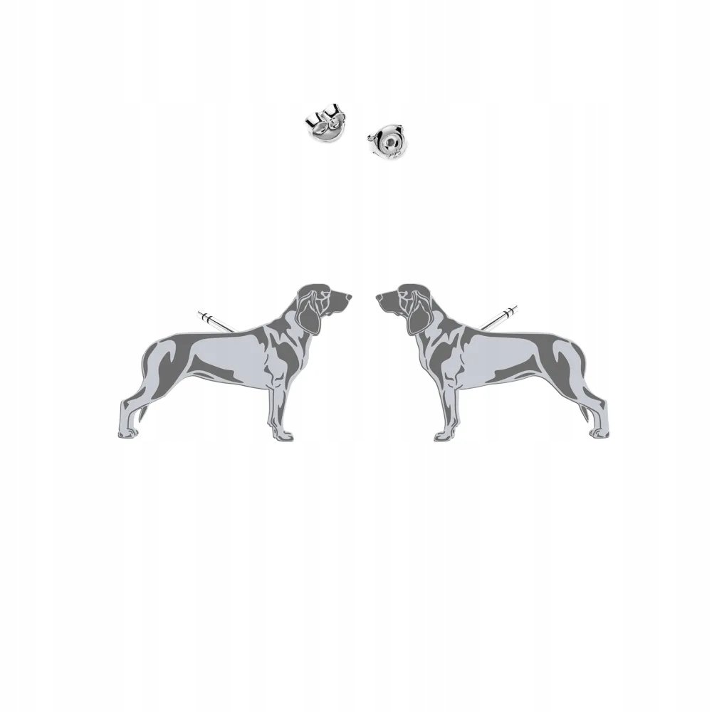 Kolczyki Srebrne z psem Posokowiec Bawarski 925 Prezent Biżuteria DEDYKACJA
