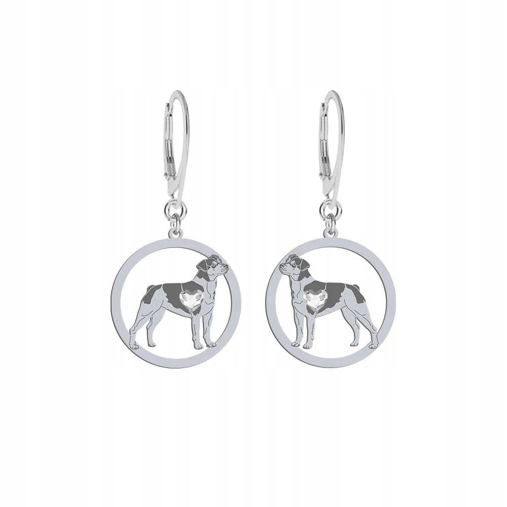 Kolczyki Srebrne z psem rasy Brazilian Terrier 925 Biżuteria Prezent GRAWER