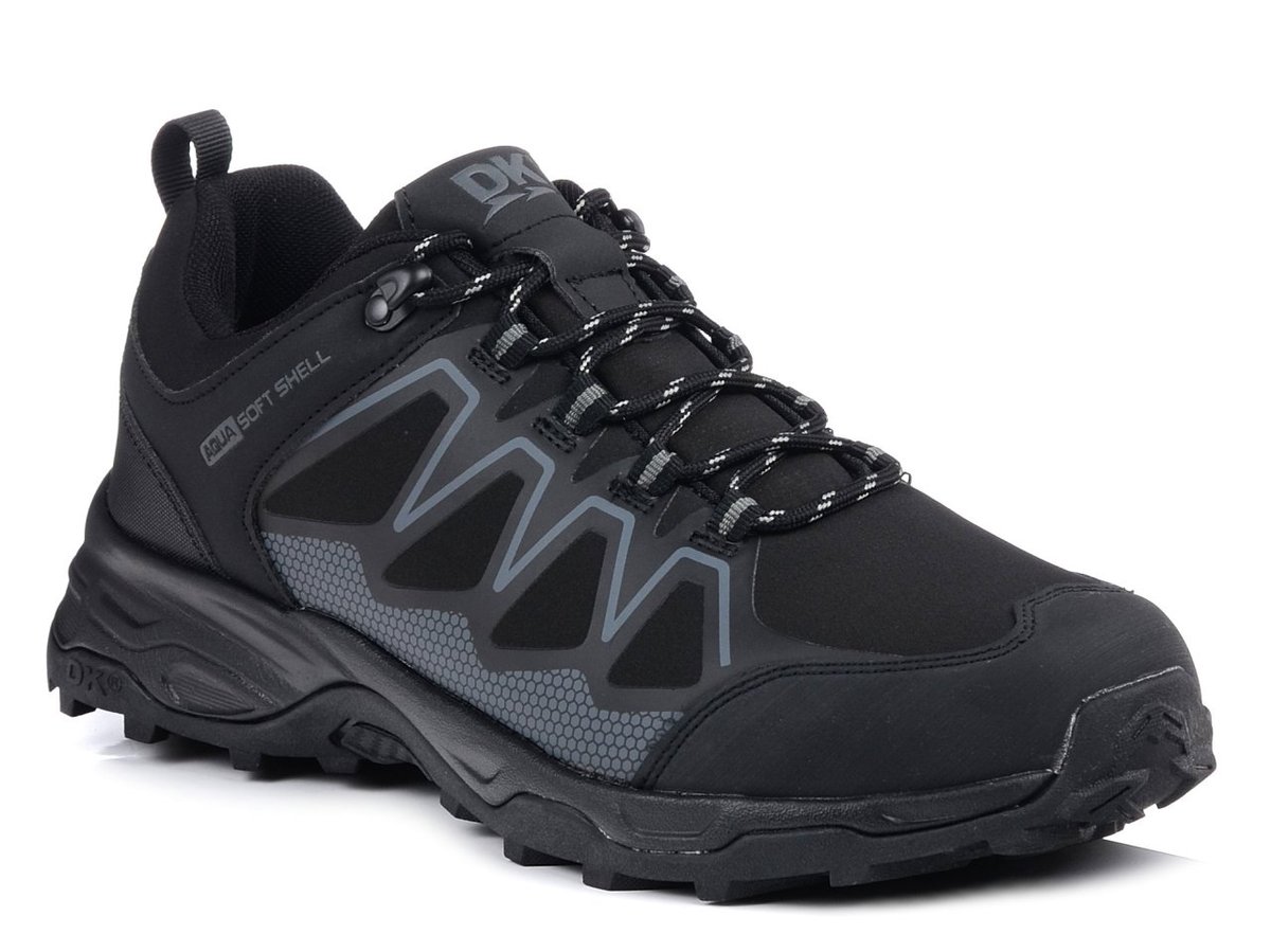 Buty trekkingowe męskie DK 1068 czarne niskie impregnowane-44