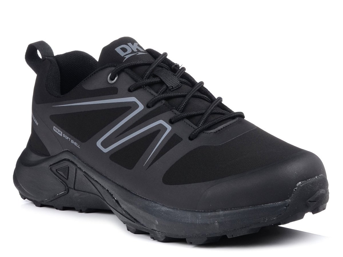Buty trekkingowe męskie czarne niskie impregnowane DK 11121-41