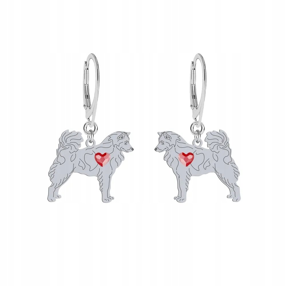 Kolczyki Srebrne z psem Thai Bangkaew Dog 925 Prezent Biżuteria GRAWER