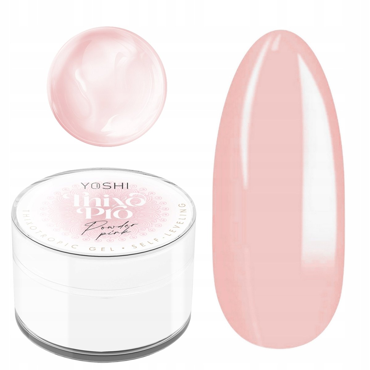 YOSHI Żel Samopoziomujący Thixo PRO Gel Powder Pink 15 ml