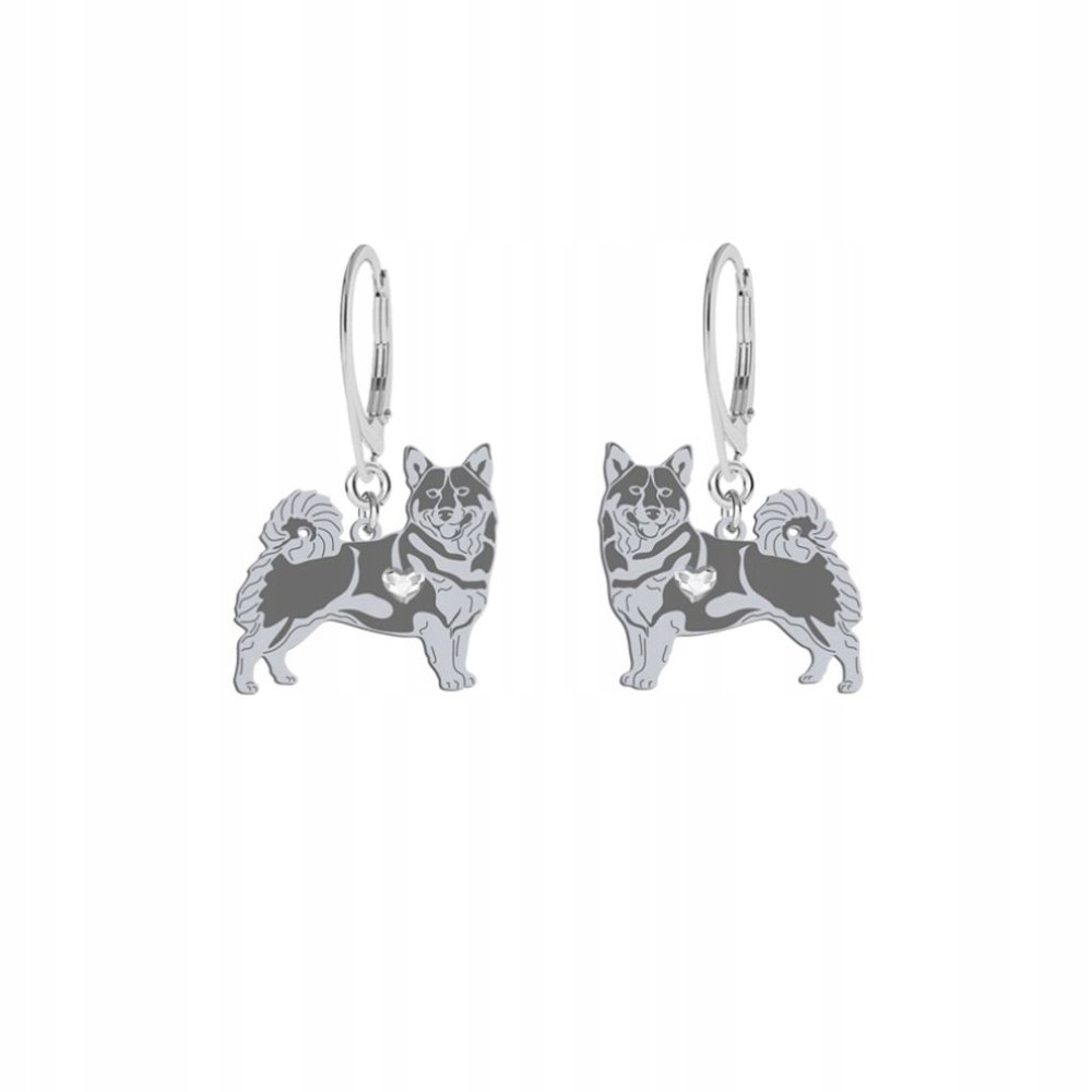 Kolczyki Srebrne z Swedish Vallhund 925 Prezent Biżuteria Kobieta GRAWER