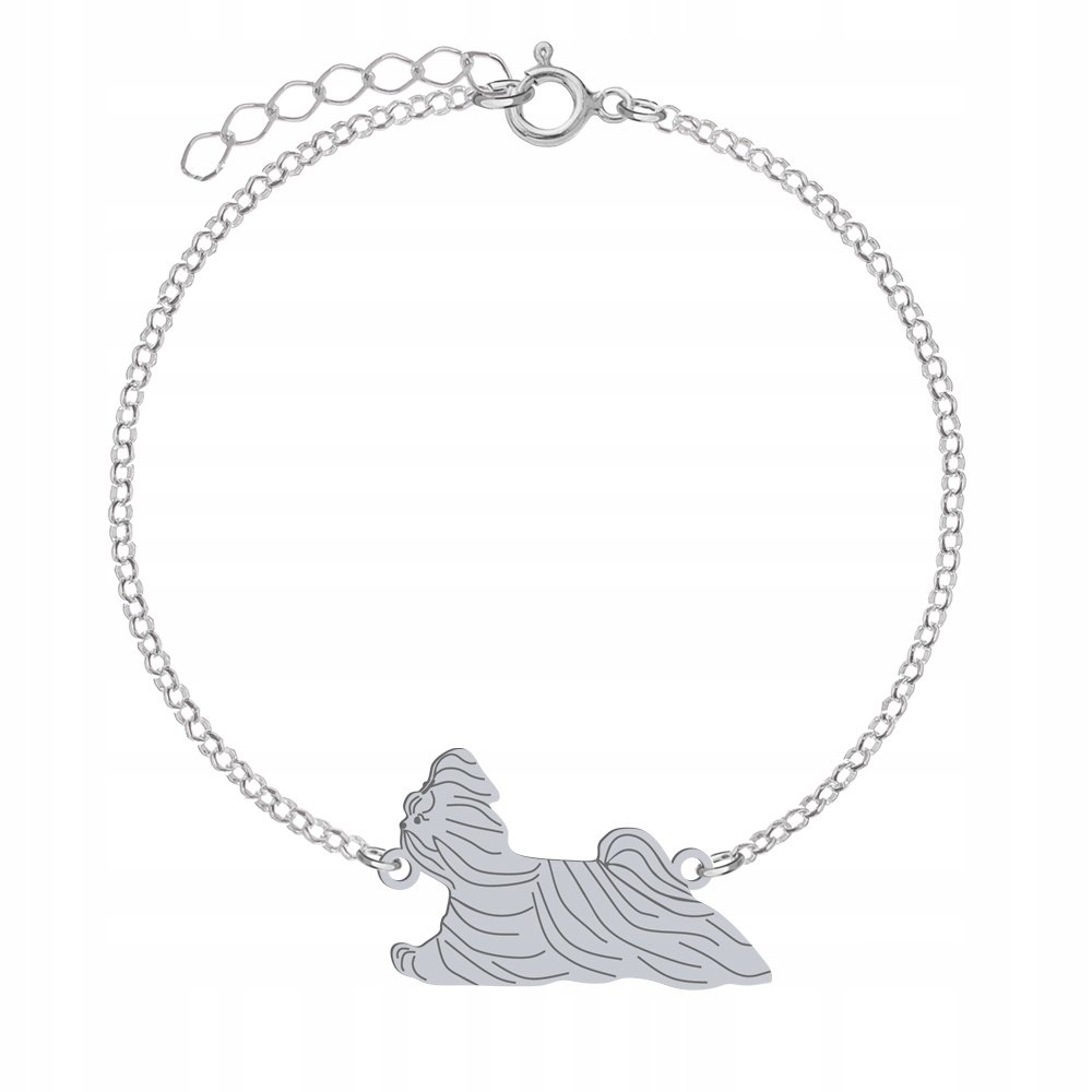 Bransoletka Srebrna z psem Shih Tzu 925 Prezent Biżuteria Kobieta GRAWER