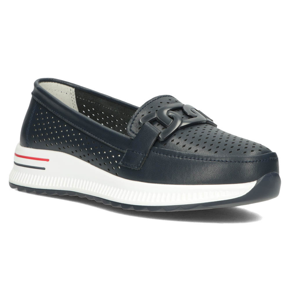 Półbuty damskie skórzane Filippo DP4400 granat-36