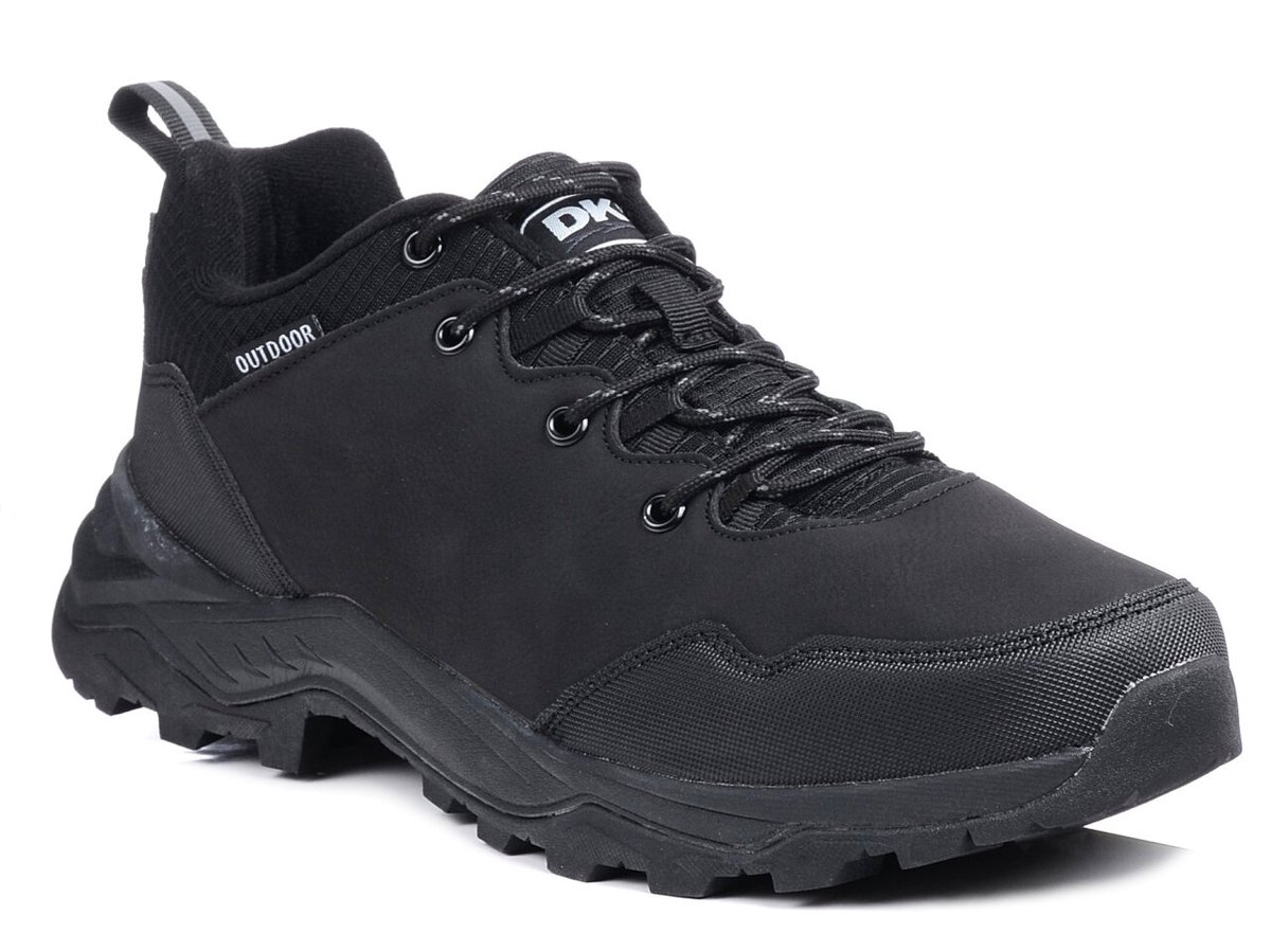 Buty trekkingowe męskie ekoskóra DK 17123 sportowe czarne outdoor-45