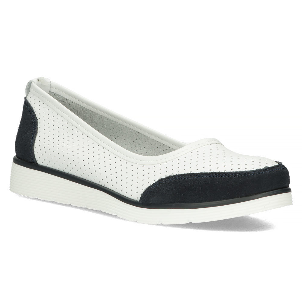 Buty baleriny damskie skórzane Filippo DP4524 białe-36
