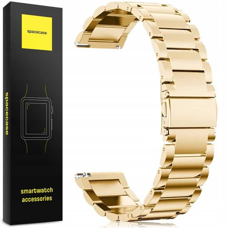 Pasek Opaska Bransoleta Spacecase Stainless Steel do Smartwatch 22mm gold