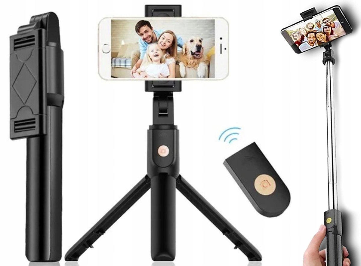 KIJEK DO SELFIE STICK STATYW DO TELEFONU Z PILOTEM UCHWYT BLUETOOTH TRIPOD
