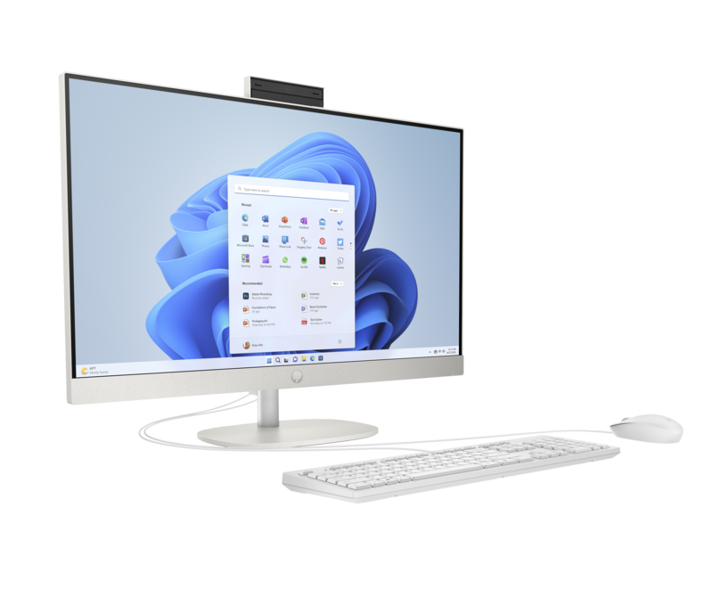 Komputer All in One HP 27-cr0020na / 8B522EA / AMD Ryzen 7 / 16GB / SSD 512GB / AMD Radeon / FullHD / Win 11 / Biały