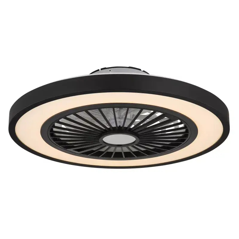 Sufitowa lampa wentylator BLIZZAK 3653 Globo LED 45W 3000-6500K okrąg czarny biały