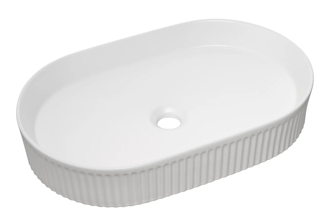 Elior Biała owalna ceramiczna umywalka F8-C77