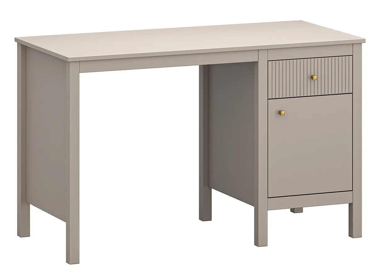 Elior Nowoczesne biurko z szafką i szufladą taupe B2-N02