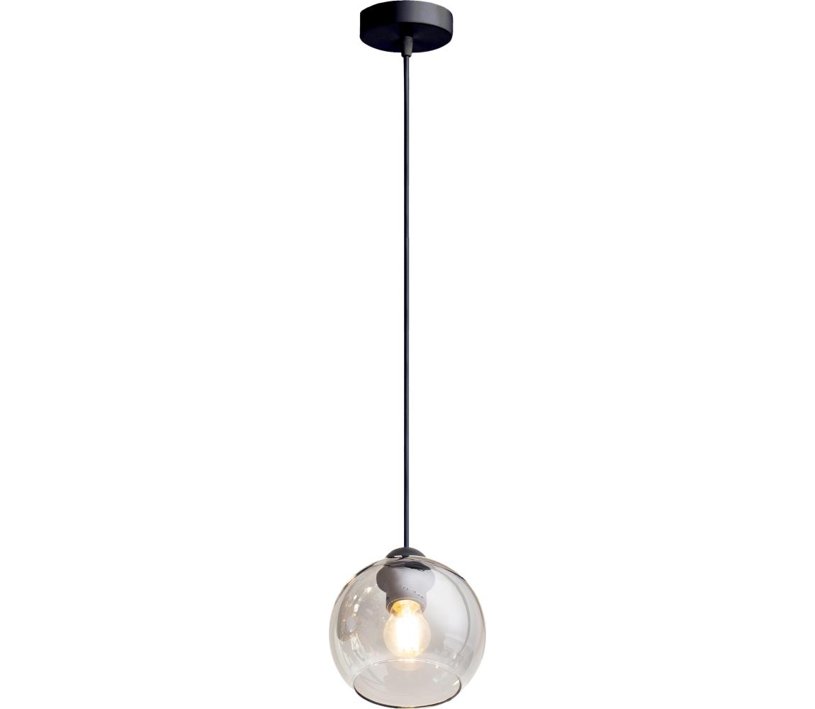 Żyrandol na lince LATIL 1xE27/60W/230V czarny