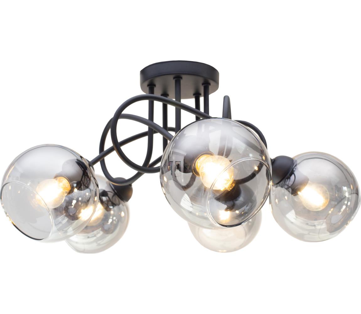 Żyrandol natynkowy LATIL 5xE27/60W/230V czarny