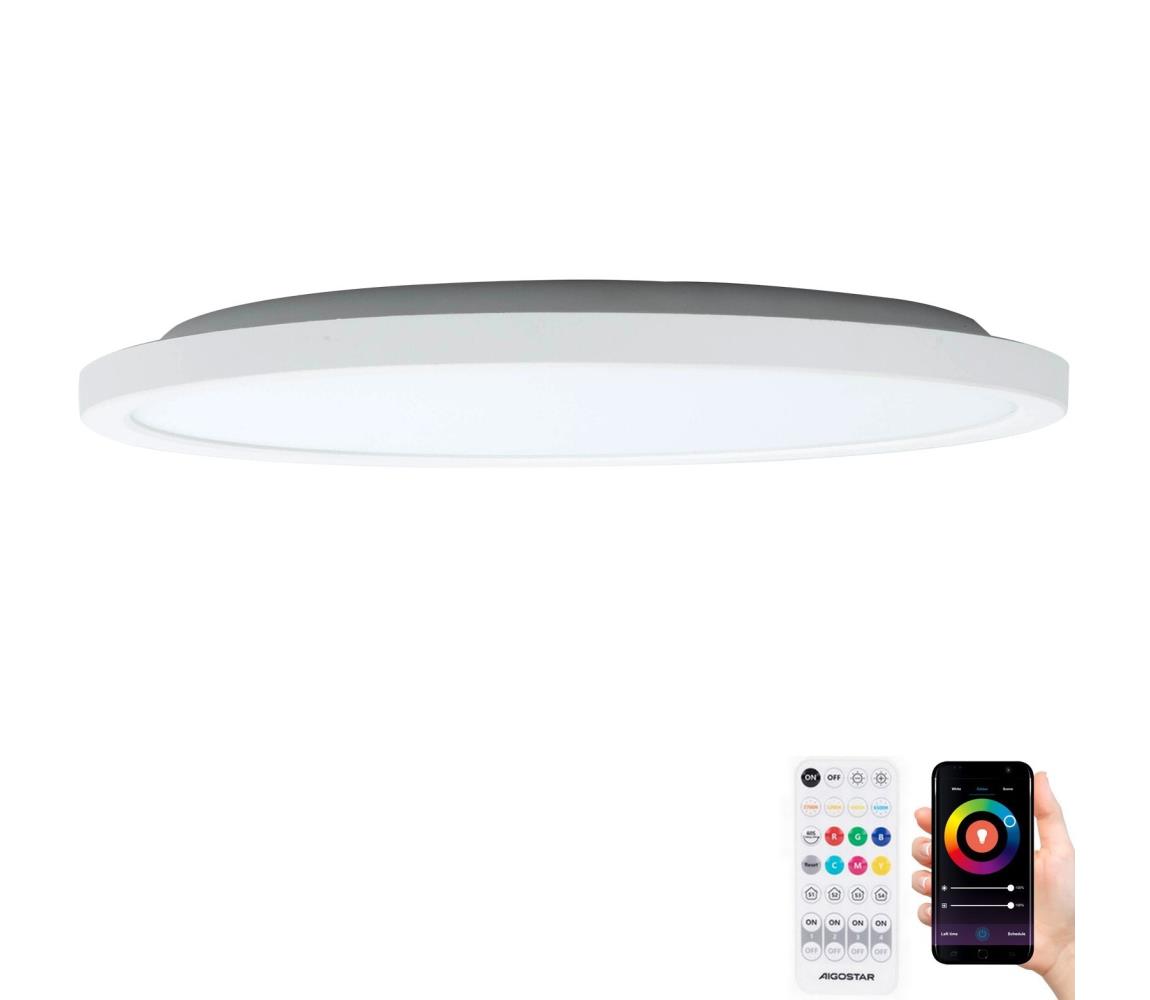 Aigostar - Ściemnialna lampa sufitowa RGBW LED/36W/230V 3000-6500K biały+pilot