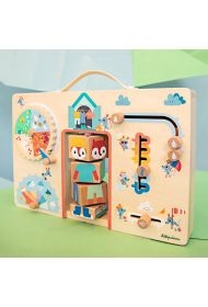 Drewniana tablica manipulacyjna walizka 