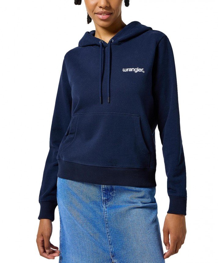 BLUZA DAMSKA Z KAPTUREM WRANGLER 112356459 HOODIE NAVY, XL