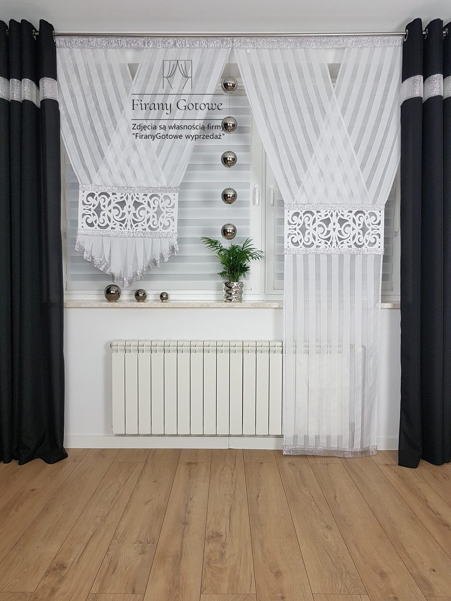 Modna firanka, panel dekoracyjny długi 250cm, firana panele