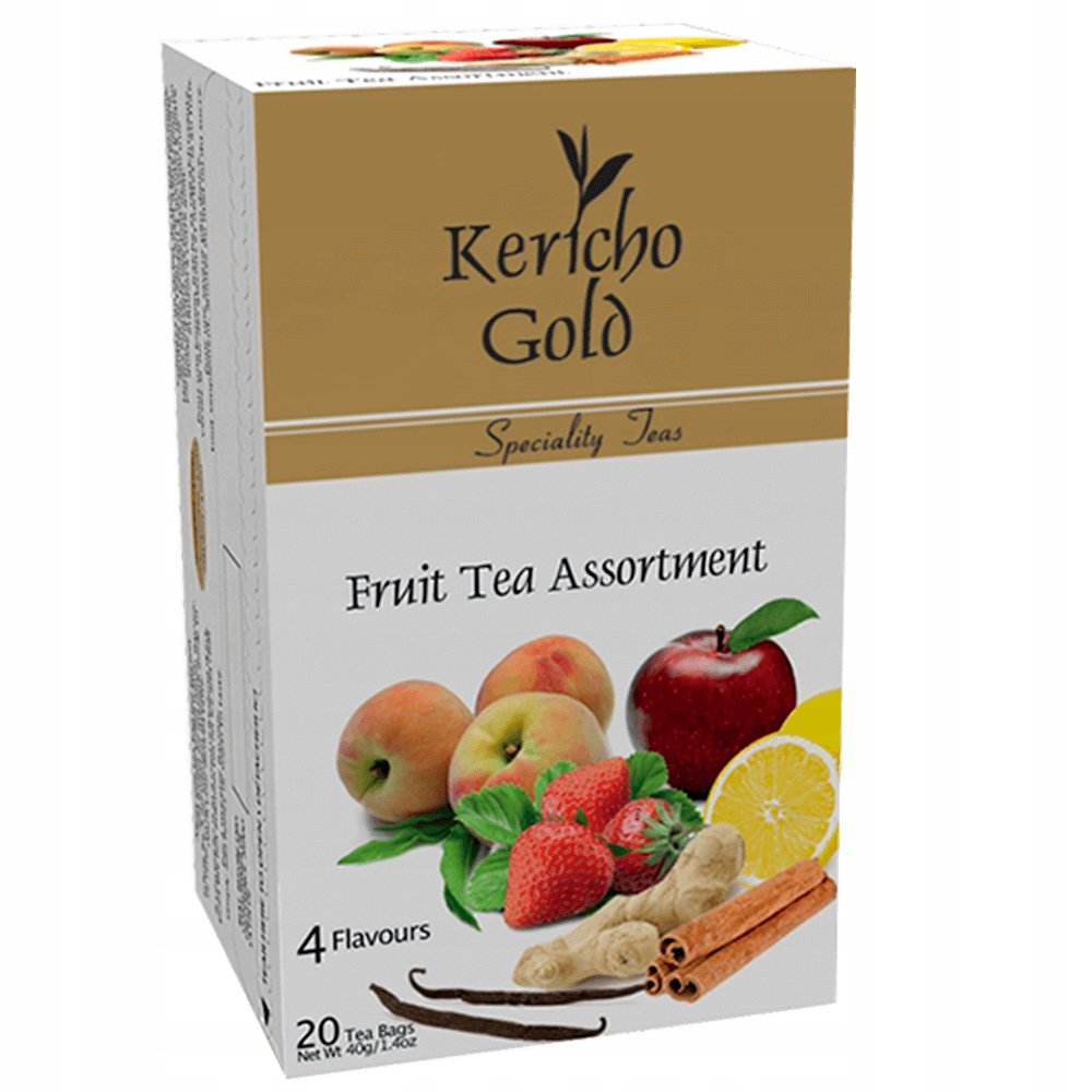 Kericho Gold Fruit Tea Assortment 20 tb w 4 smakach kopertowana