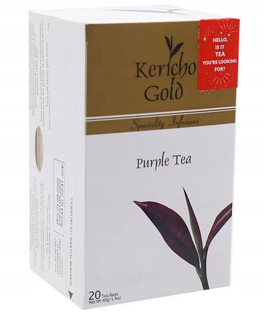 Kericho Gold Purple Tea Kenijska fioletowa herbata 20 tb w kopertach