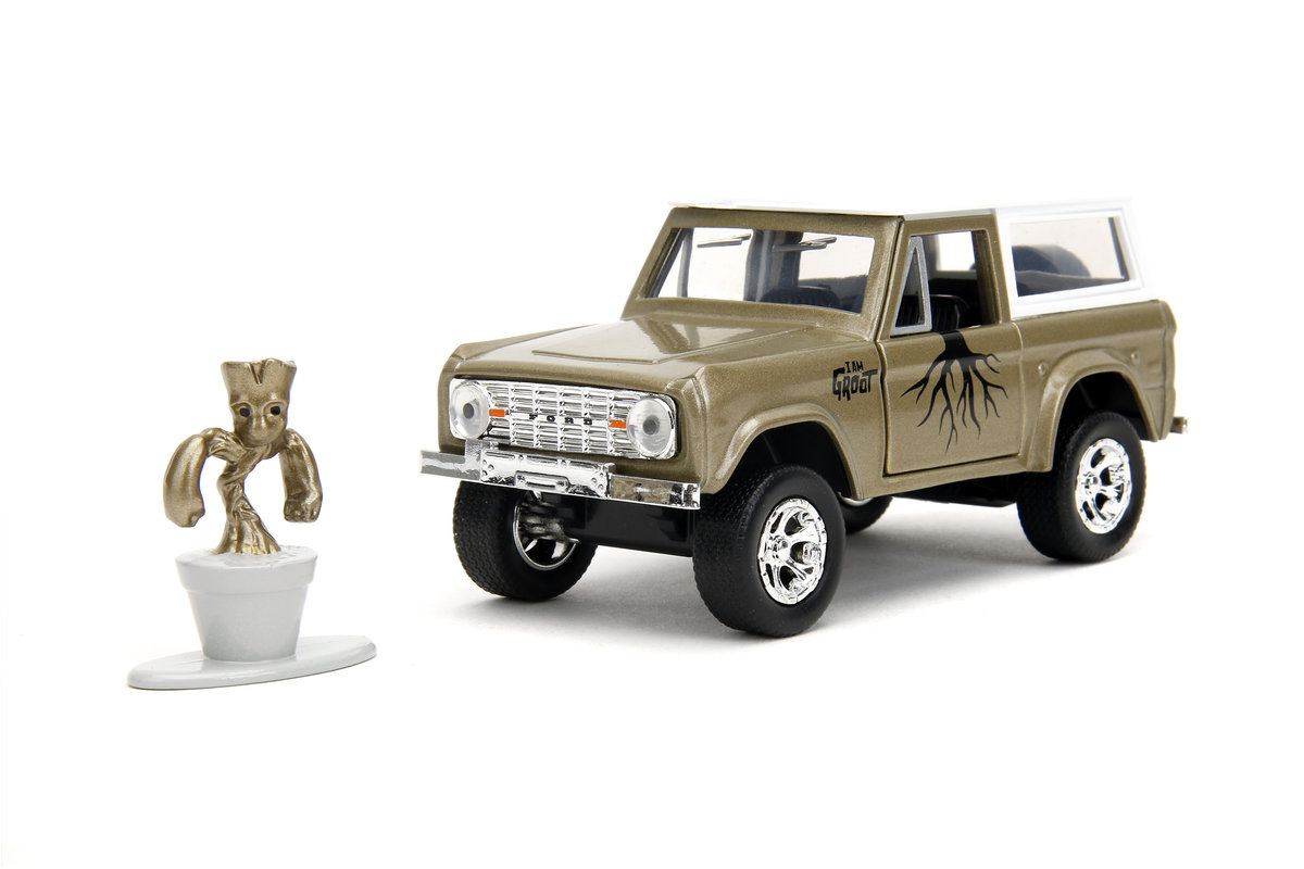 JADA 1973 FORD BRONCO + FIGURKA GROOT AVENGERS 1:32 253223018