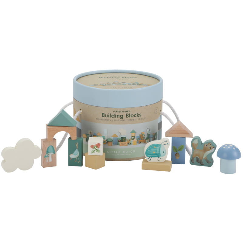 Zestaw drewnianych klocków Forest Friends 50 sztuk, Little Dutch