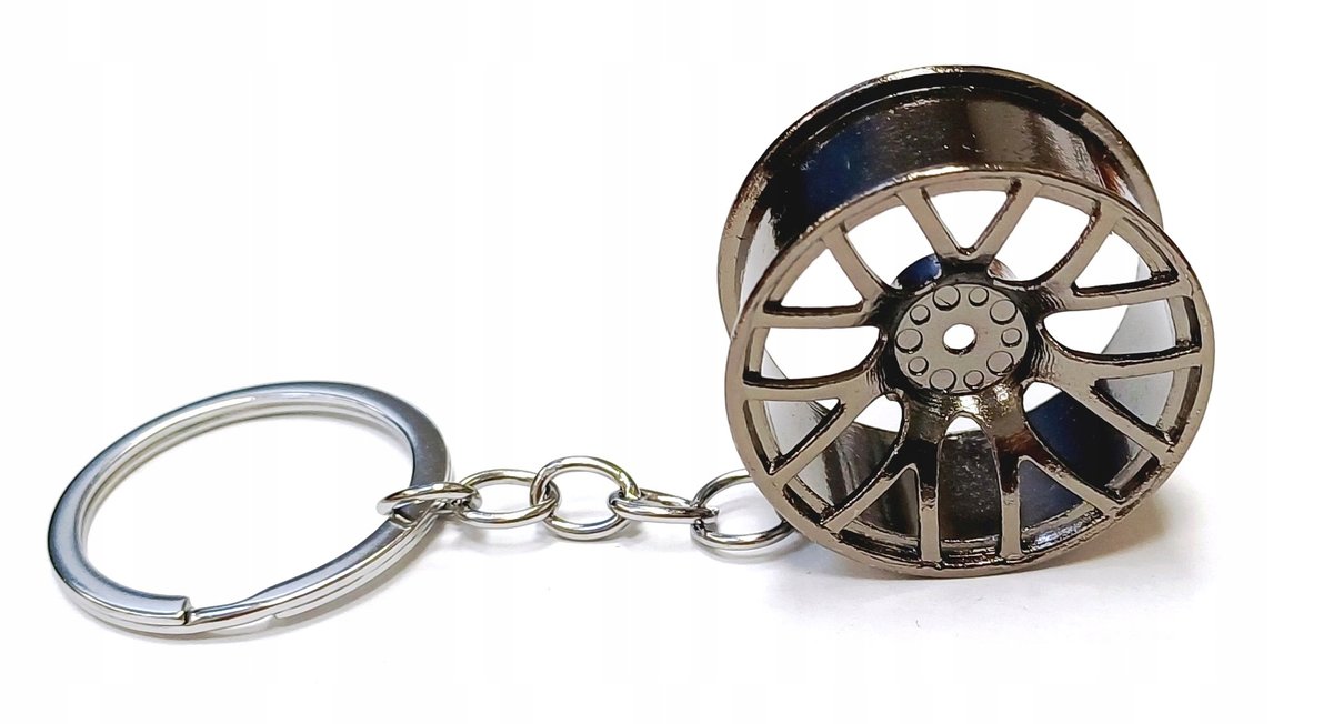 Nowy Brelok, Breloczek Do Kluczy Przywieszka - Felga Samochodowa Czarna