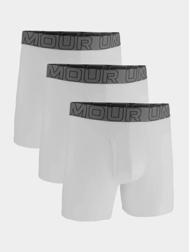 Bokserki męskie (ZESTAW 3 PAR) UNDER ARMOUR 1383889-100 Biały
