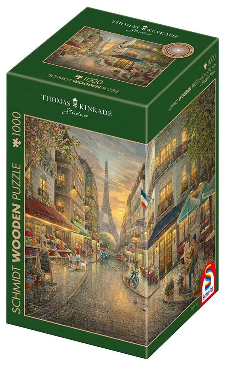 Schmidt, Puzzle PQ THOMAS KINKADE Malowniczy Paryż (drewniane), 1000 el.