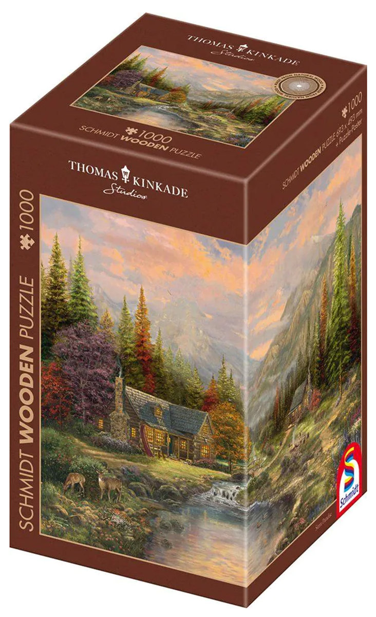 Schmidt, Puzzle PQ THOMAS KINKADE Górski krajobraz (drewniane), 1000 el.