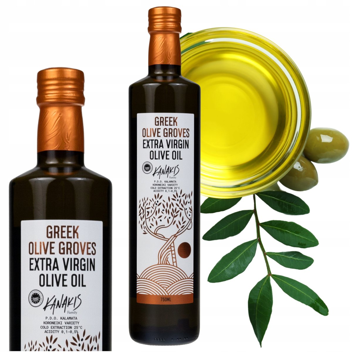 Oliwa z Oliwek Extra Virgin Grecka 750ml Delikatny Smak Świeża Długi Termin