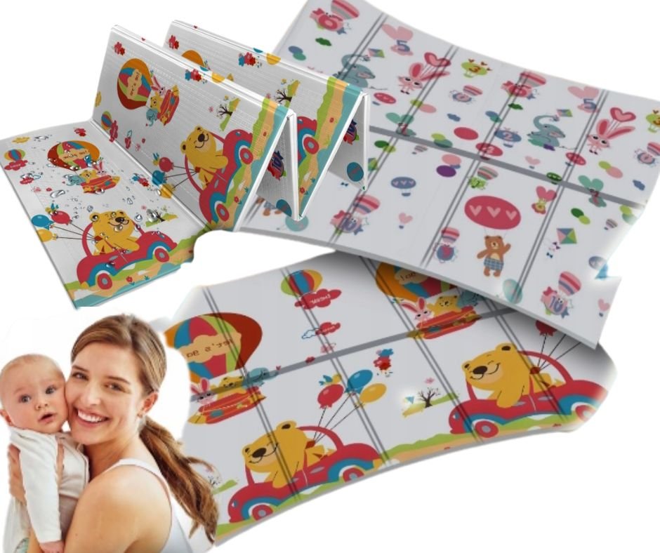 PREZENT DLA NIEMOWLAKA 0-24 MIESIĄCE MATA EDUKACYJNA DWUSTRONNA DUŻA DYWAN