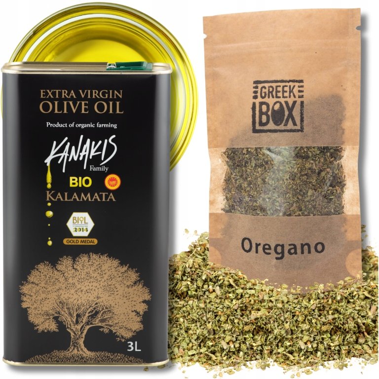 Organiczna Grecka Oliwa Extra Virgin PDO z Peloponezu 3l + GRECKIE OREGANO