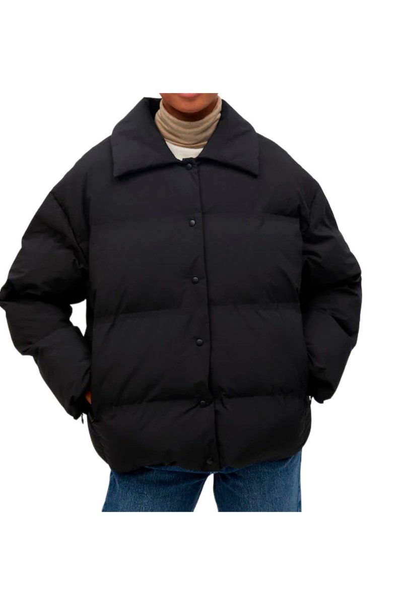 Kurtka damska Mango Saukra pikowana zimowa czarna -L