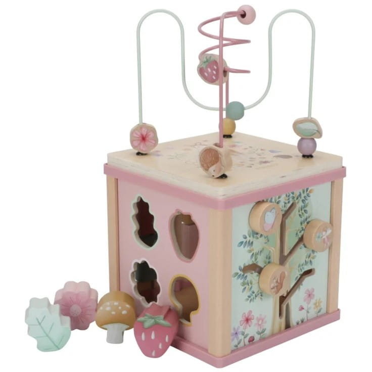 Drewniana kostka edukacyjna Fairy Garden, Little Dutch