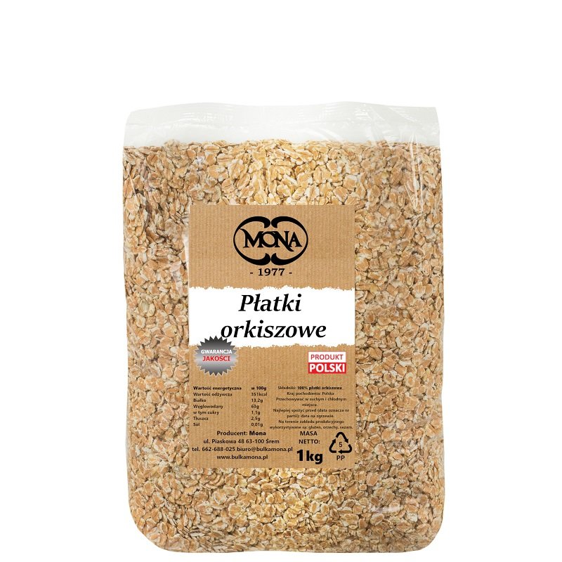 Płatki Orkiszowe 1kg MONA