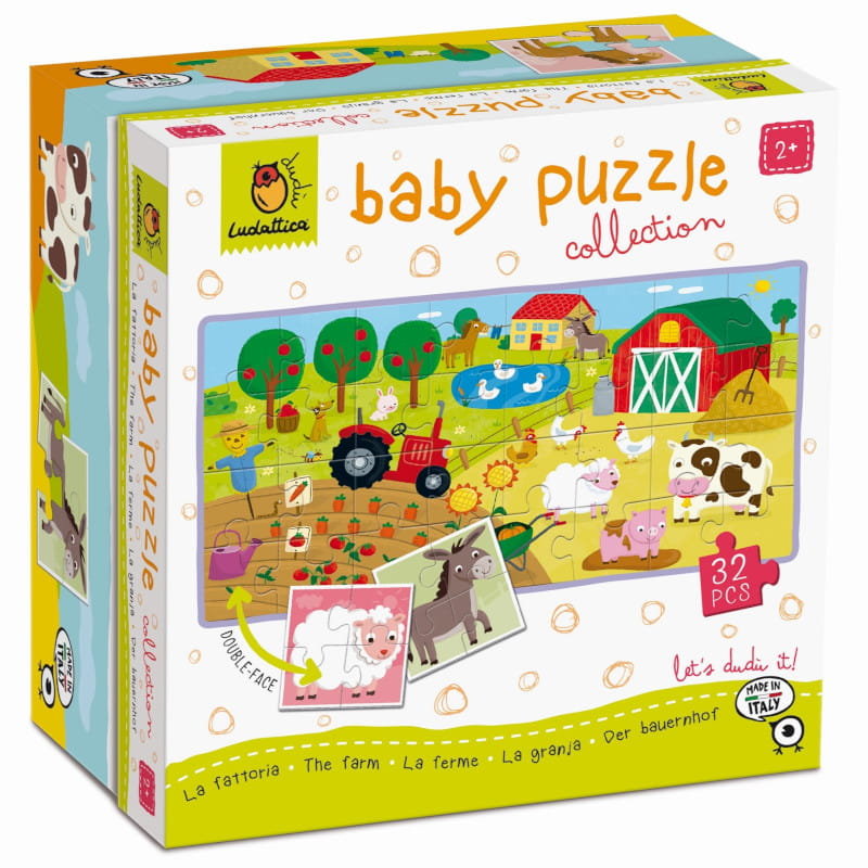BABY PUZZLE Dwustronne puzzle dla najmłodszych WIEŚ, Ludattica