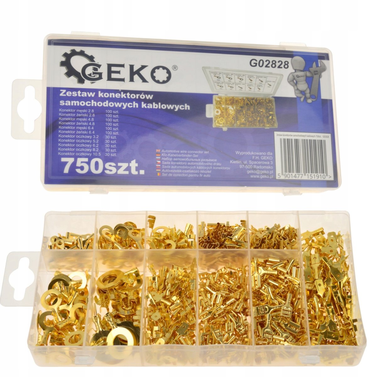 Zestaw Konektorów Kablowych Konektory Wsuwki 750El