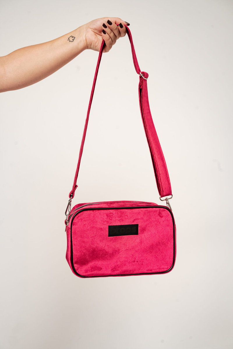 Torebka damska Listonoszka PROPS, Malinowa