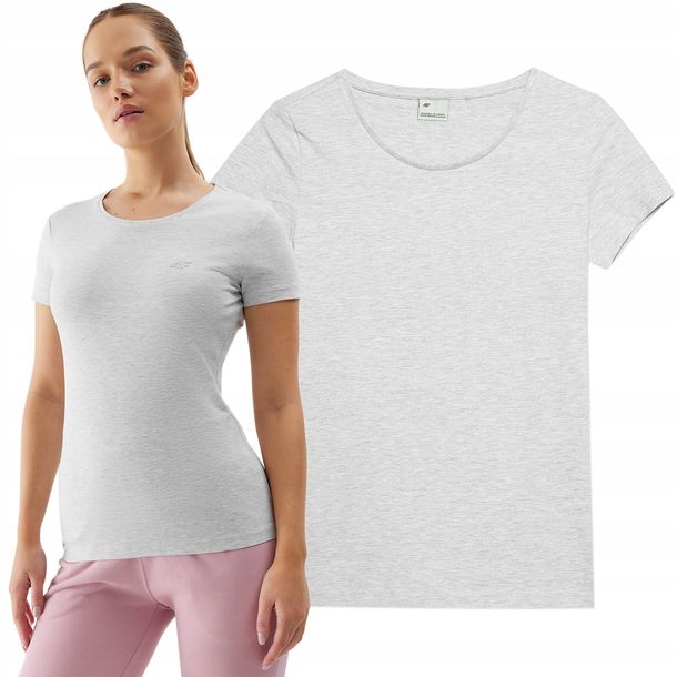 Koszulka Damska 4F T-shirt Bawełniany Slim Sportowy Limitowany SS24